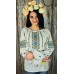 Embroidered blouse "Flowers of Glory Yellow&Blue"